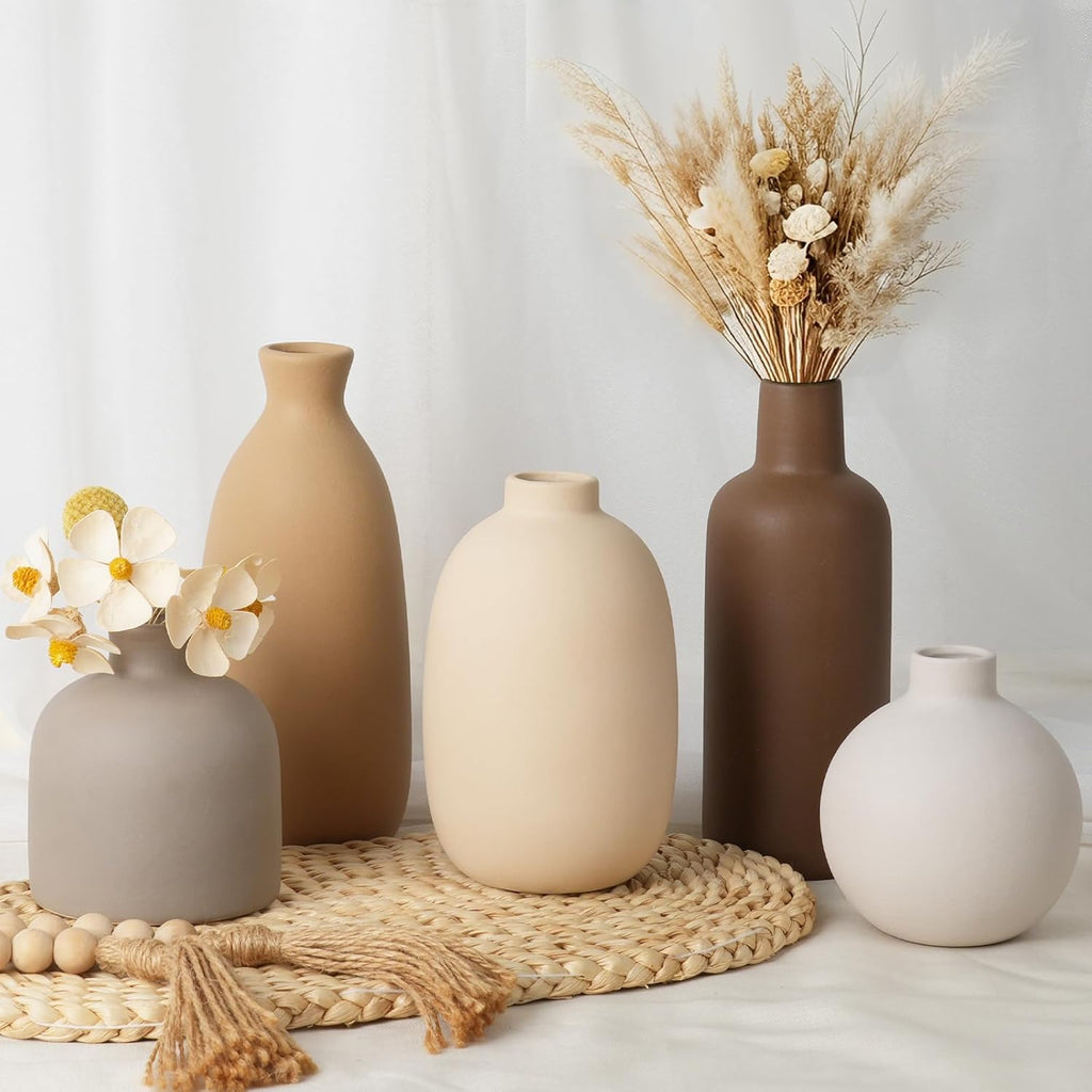 Modern Ceramic Vase Set of 5