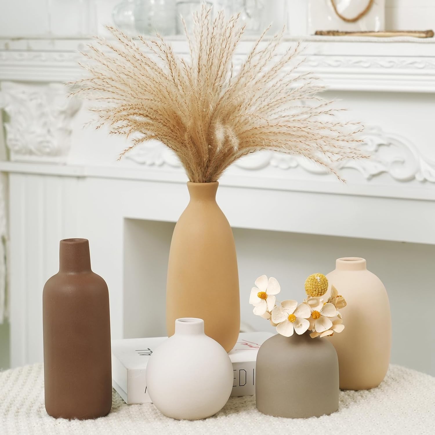Modern Ceramic Vase Set of 5